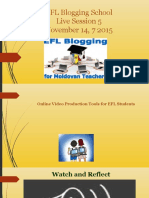  EFL Blogging School, live session 5 presentation 