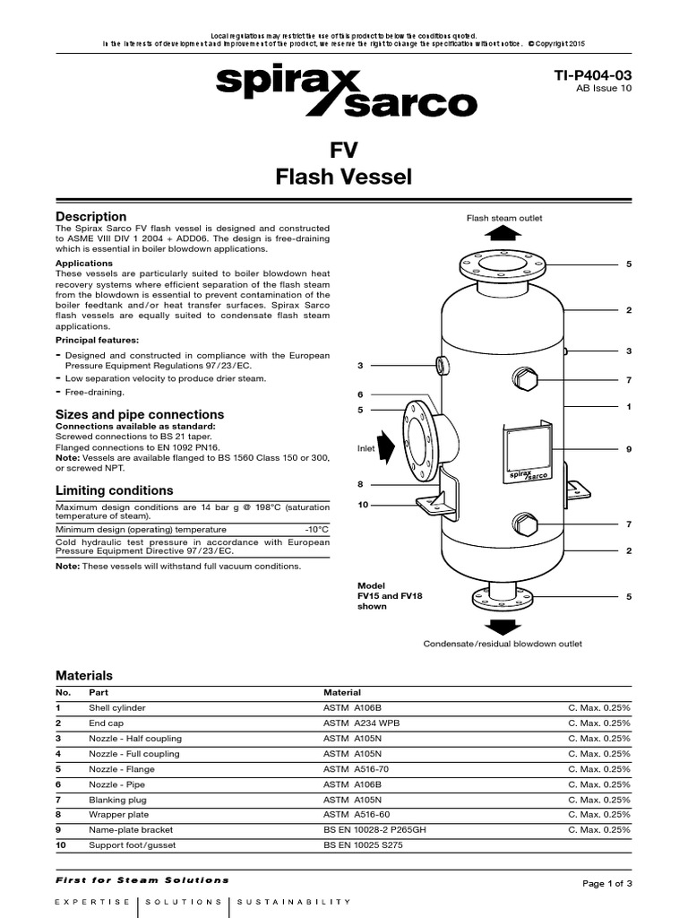FV Flash VesselTechnical Information1 PDF Boiler Steam