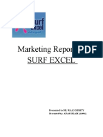 Marketing Report On Surf Excel: Presented By: ANAS ISLAM (11401)