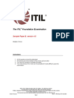 ITIL Foundation Examination Sample B v4.0 Combined