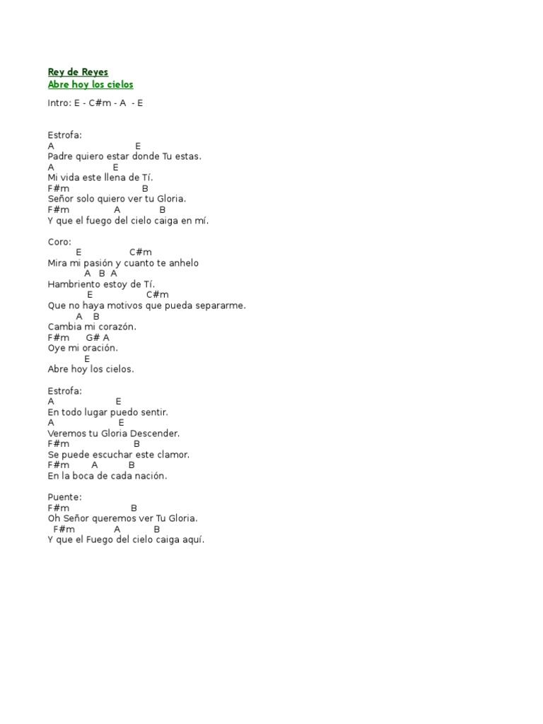 Letras y acordes de 