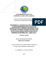 DIVERSIDAD Y ABUNDANCIA DE CORALES EN LA ZONA SUBMAREAL DE LA PUNTA DE ANCONCITO DE LA RESERVA DE PRODUCCIÓN FAUNÍSTICA MARINO COSTERA PUNTILLA DE SANTA ELENA (REMACOPSE), DURANTE EL PERIODO DICIEMBRE 2014 – ABRIL 2015