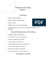 Principles of Sociology Chapter 1 Sociology: - Concerned With What Is Not What Ought To Be