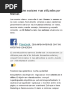 Las 30 Redes Sociales Más Utilizadas Por Marcas