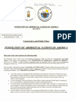 Public & Constructive Notice of Formation of FANA