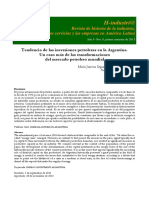 Tendencia de Las Inversiones Petroleras en La Argentina. Un Caso Más de Las Transformaciones Del Mercado Petrolero Mundial María Jimena Segura Bordenave-Gassedat