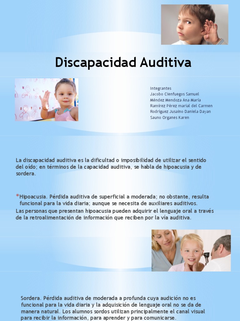 Comprendiendo la Discapacidad Auditiva | PDF | Medicina | Medicina CLINICA
