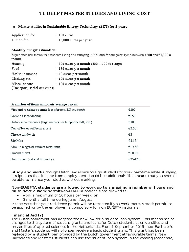 TU DELFT MASTERS intelligence overview