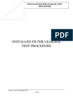 Installed Filter Test Procedure