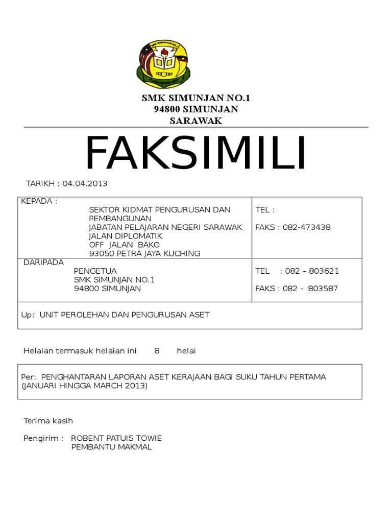 Borang Faksimili | PDF