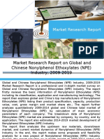 Market Research Report On Global and Chinese Nonylphenol Ethoxylates (NPE) Industry, 2009-2019