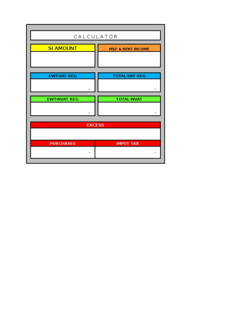 Si Amount: Calculator | PDF