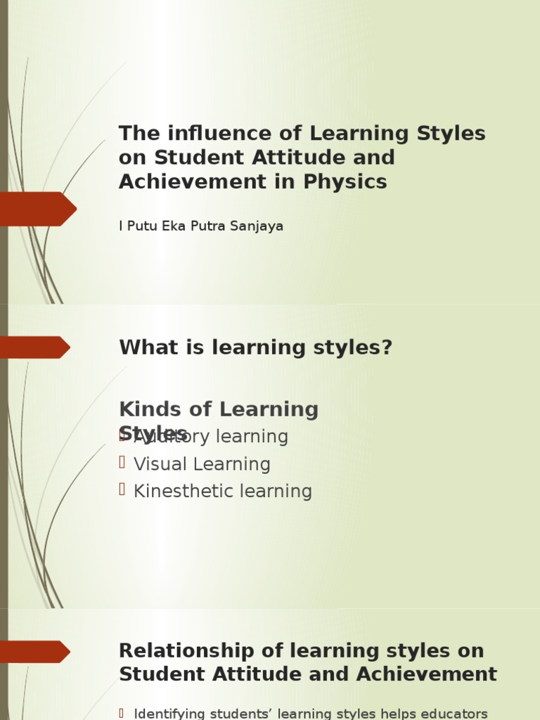 Learning Styles Impact on Physics Success | PDF | Career & Growth