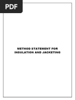 Method Statement for Insulation Works and Jacketing
