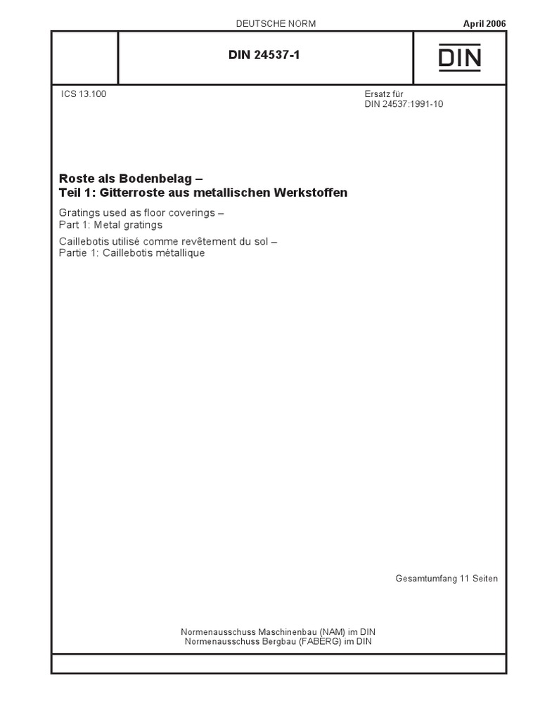 Din 24537 1 2006 04 PDF | PDF
