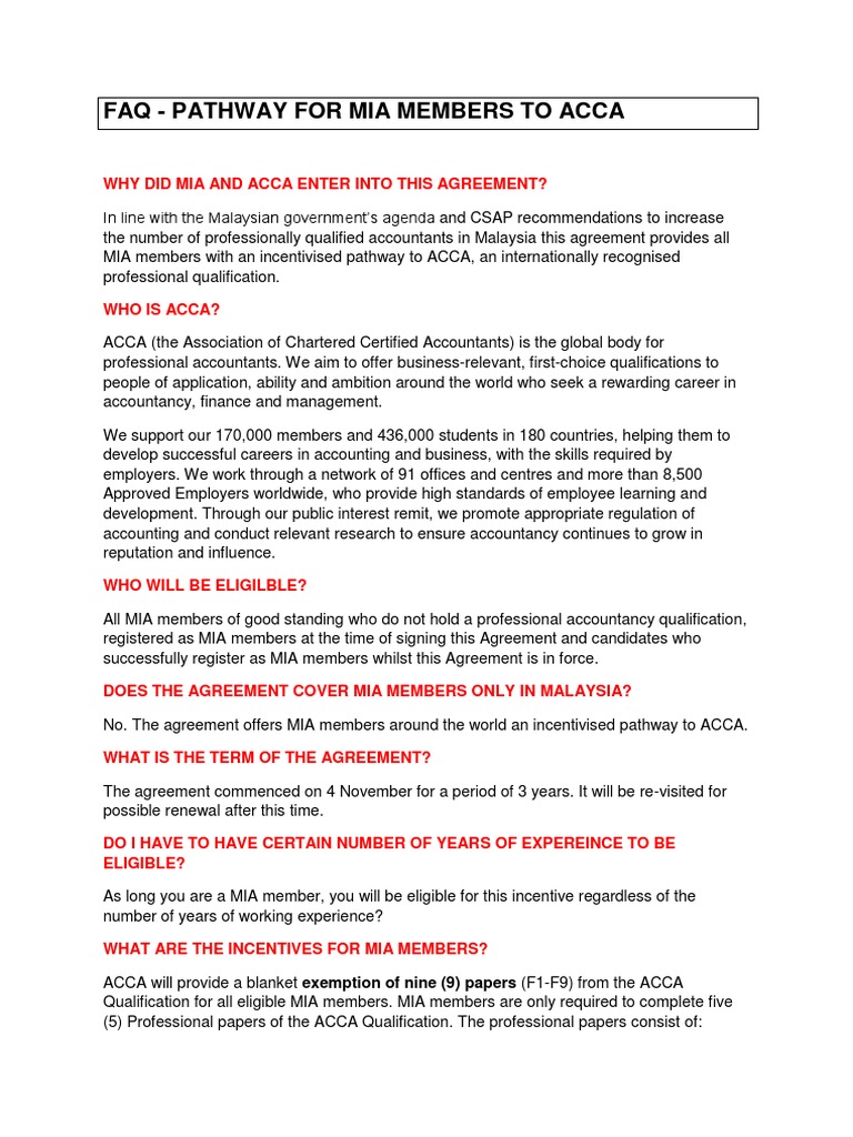 MIA Pathway FAQs PDF | PDF | Business