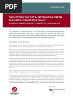 Green Jobs & Climate Diplomacy