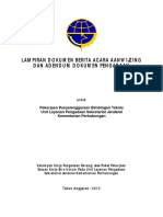 BA Aanwijzing Dan Adendum Dokumen Pengadaan Penyelenggaraan Bimbingan Teknis Unit Layanan Pengadaan Sekretariat Jenderal Kementerian Perhubungan