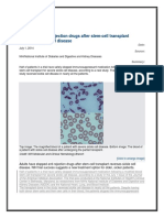 Stem cell transplant for Sickle cell without further immuno suppresants being used