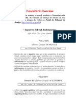 Ementário de Votos - Inquérito Policial - Indiciamento