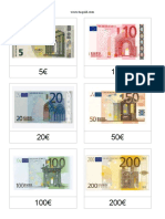Freebie TAQUID Cartões 3 Partes Notas e Moedas Euro