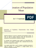 Estimation of Population Mean