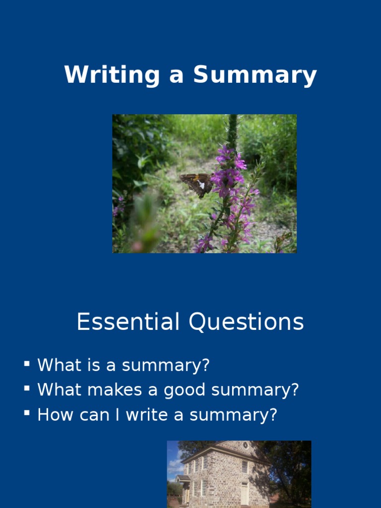 How to Write an Effective Summary | PDF | Butterfly | Habitat