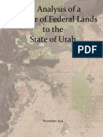 An Analysis of A Transfer of Federal Lands To The State of Utah