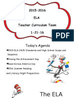 2015-2016 ELA Teacher Curriculum Team 1-21-16