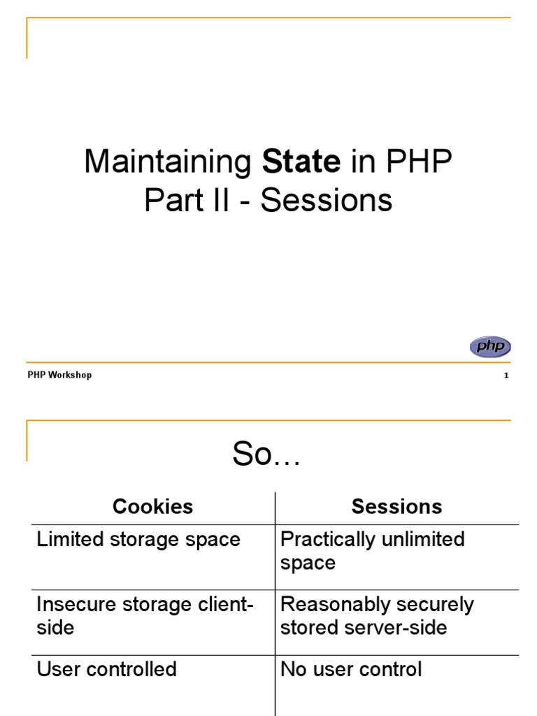 Maintaining State in PHP Part II - Sessions | PDF | Http Cookie | Php