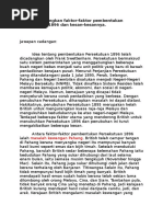 Faktor Faktor Pembentukan Persekutuan 1896 Dan Kesan Kesannya