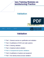 Supplementary Training Modules On Good Manufacturing Practice