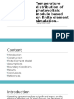 Thermal Analysis of Photovoltaic Cell 