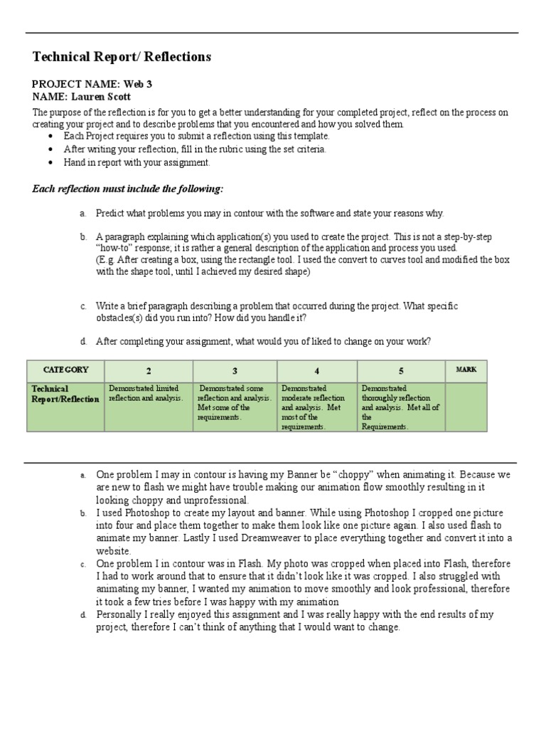 Techreport Reflection | PDF | Adobe Flash | Cognition
