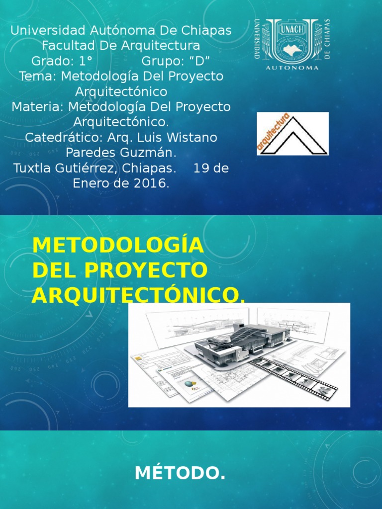 Metodología del Proyecto Arquitectónico | PDF | Science | Metodología