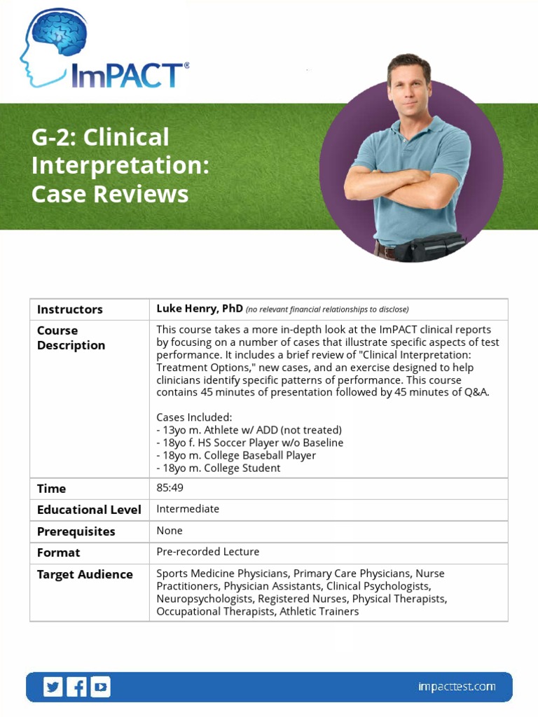 ImPACT Clinical Interpretation Course | PDF | Self-Improvement ...