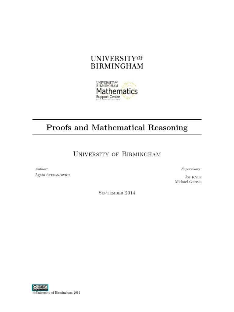 Mathematical Proofs at Birmingham University | PDF | Mathematical Proof ...