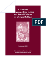 A Guide To Addressing Teen Dating and Sexual Violence in A School