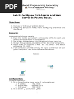 Lab 3: Configure DNS-Server and Web Server in Packet Tracer