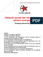 ABENDROTH, Historia Social Del Movimiento Obrero Europeo