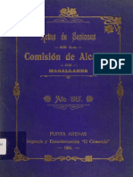 Acta de Sesiones de La Comisión de Alcaldes de Magallanes. Enero-Diciembre.1915