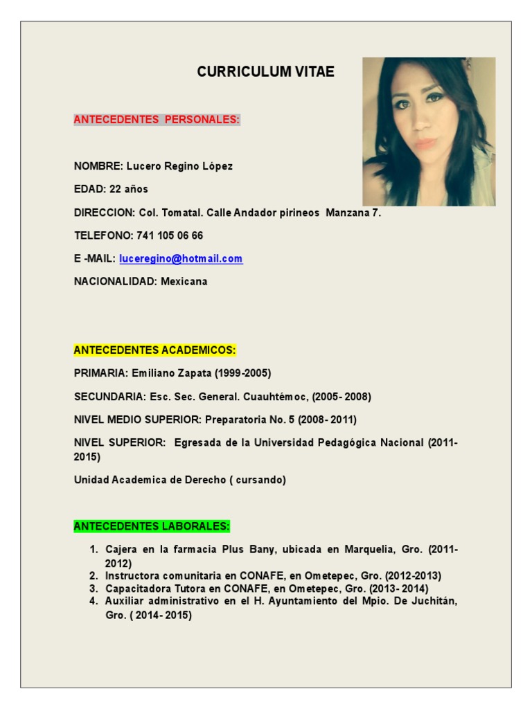 Curriculum vitae changes image