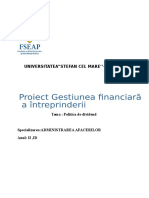 Proiect Gestiunea Financiara A Intreprinderii