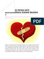 Mengatasi Patah Hati Berdasarkan Zodiak