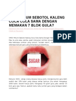 Minum Sebotol Coca Cola Sama Dengan Memakan 7 Blok Gula