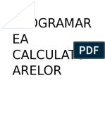 Programar EA Calculato Arelor