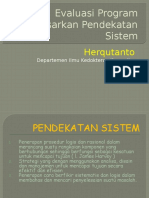 Evaluasi Program Berdasarkan Pendekatan Sistem