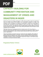 Capacity Building for Community Prevention and Management of Crises and Disasters in Niger