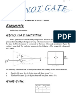 Aim Components: Theory and Construction:: To Design and Simulate The Not Gate Circuit