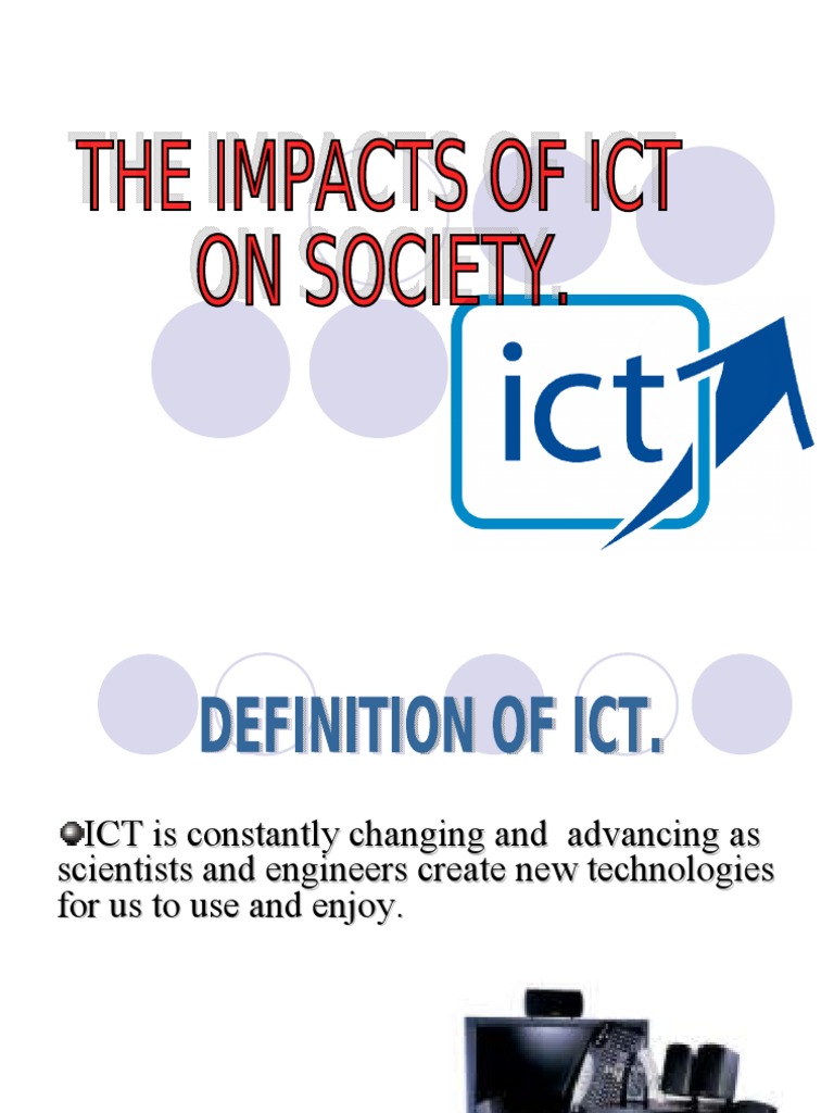 The Impact of ICT On Society | PDF
